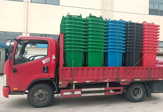 武进区嘉泽240L塑料垃圾桶完成交付